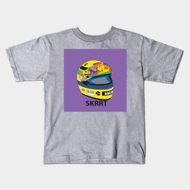 Psychedelic F1 Helmet Kids T-Shirt by herbertdowd